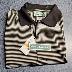 Cubavera Polo Shirt " Jet Black"  Size Small Style#CUKS40F10F, NWT